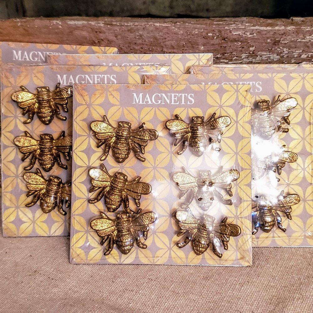 NWT PEWTER BEE MAGNETS